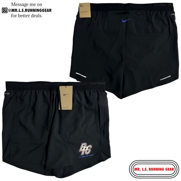 nike running blue ribbon sport logo shorts
